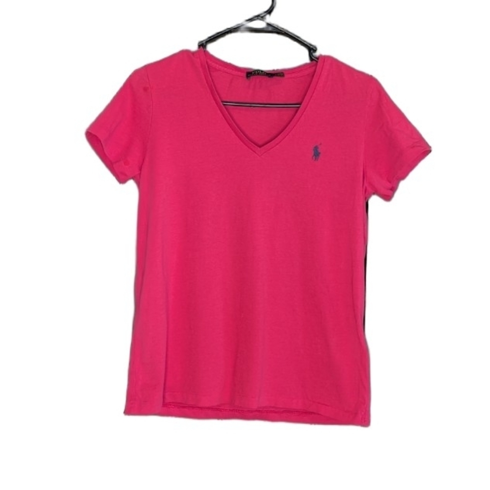 Polo by Ralph Lauren Pink V-Neck Short Sleeve Tee